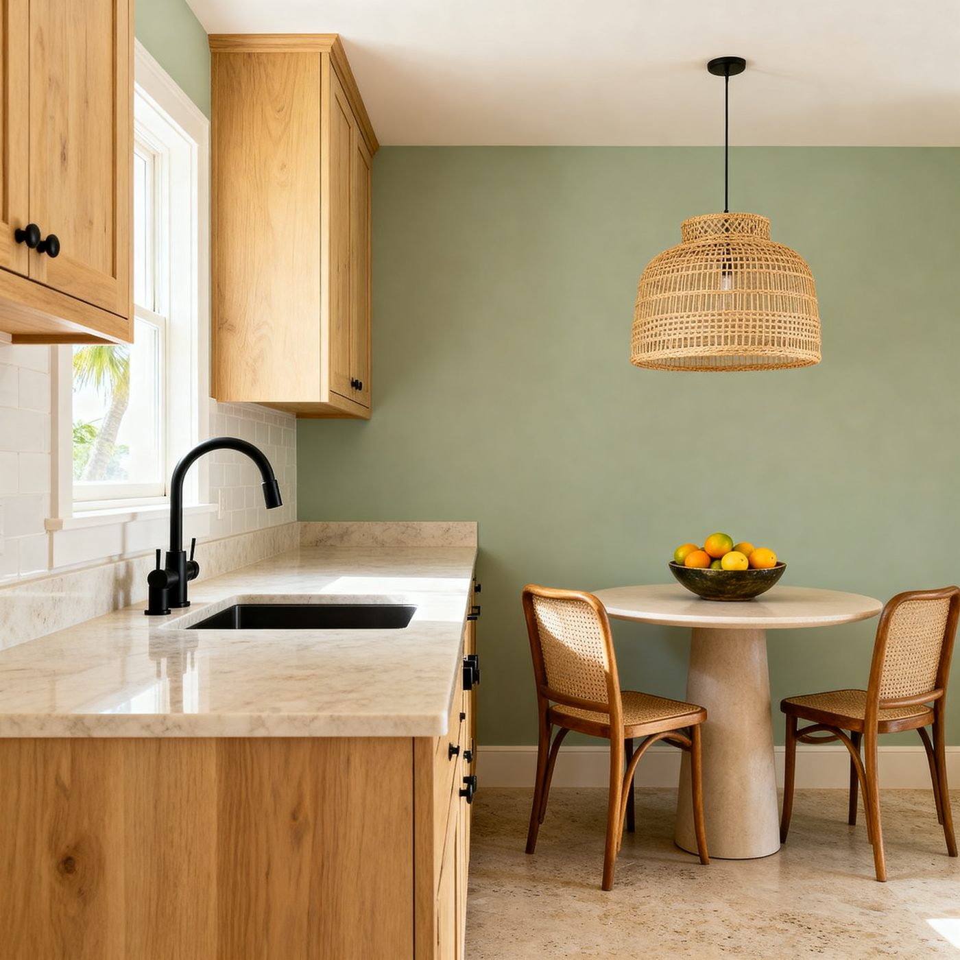 Bright kitchen and dining nook